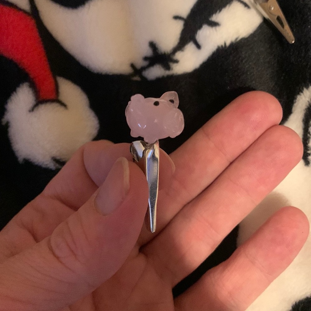Glass pig roach clip hand made !